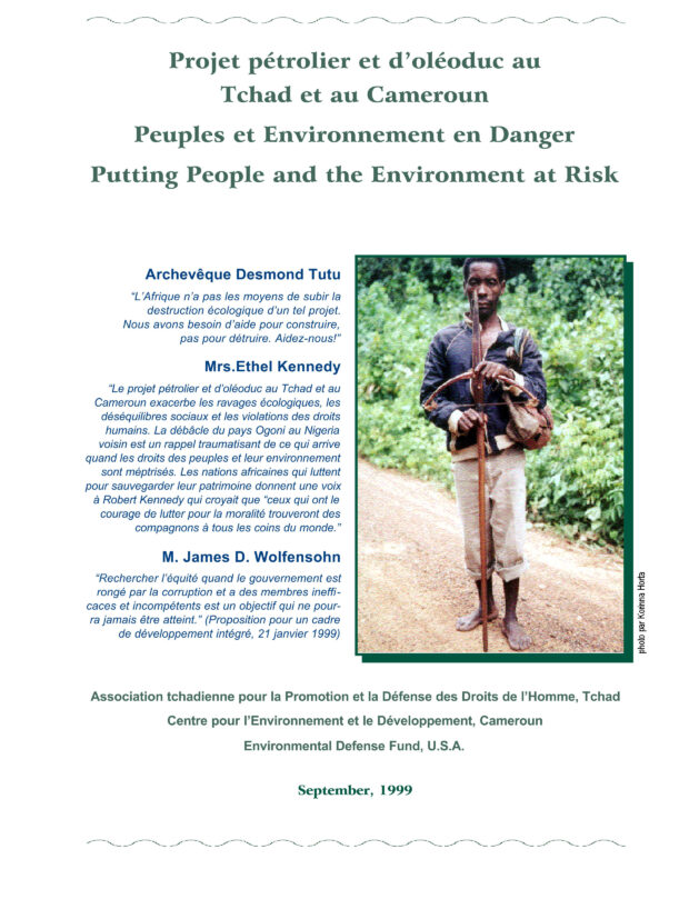 Projet pétrolier et d’oléoduc au Tchad et au Cameroun